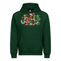 Forest Green Joy Girl Black Urban Hoodie - CowhideDigitalArt
