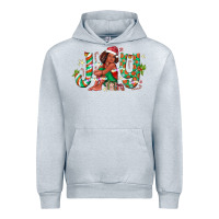 Heather Grey Joy Girl Black Urban Hoodie - CowhideDigitalArt
