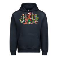 Navy Joy Girl Black Urban Hoodie - CowhideDigitalArt