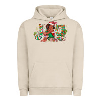 Pigment French Oak Joy Girl Black Urban Hoodie - CowhideDigitalArt