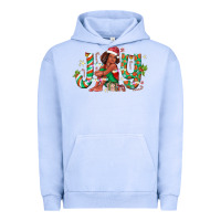 Pigment Grape Ice Joy Girl Black Urban Hoodie - CowhideDigitalArt