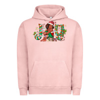 Pigment Salmon Joy Girl Black Urban Hoodie - CowhideDigitalArt