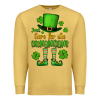 Antique Gold Just here for the shenanigans St. Patrick's Premium Sweatshirt - OliviaCreatesArt