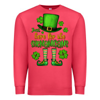 Cardinal Just here for the shenanigans St. Patrick's Premium Sweatshirt - OliviaCreatesArt