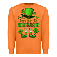 Carrot Just here for the shenanigans St. Patrick's Premium Sweatshirt - OliviaCreatesArt
