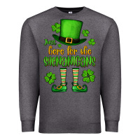 Charcoal Heather Just here for the shenanigans St. Patrick's Premium Sweatshirt - OliviaCreatesArt