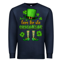 Navy Just here for the shenanigans St. Patrick's Premium Sweatshirt - OliviaCreatesArt