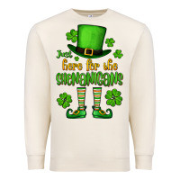 Sandshell Just here for the shenanigans St. Patrick's Premium Sweatshirt - OliviaCreatesArt
