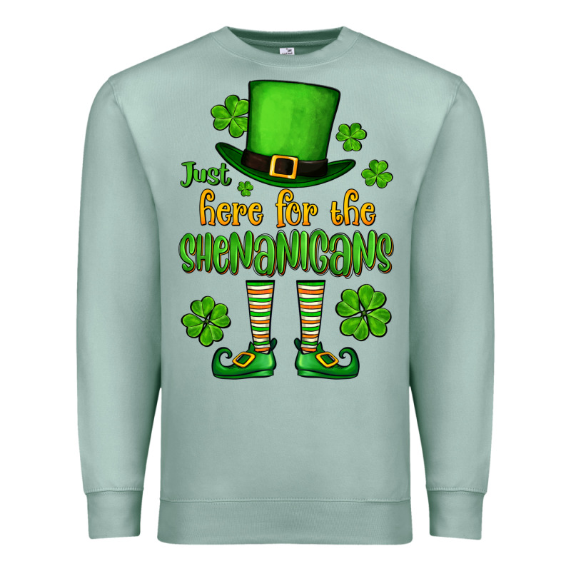 Just Here For The Shenanigans St. Patrick's Premium Sweatshirt by OliviaCreatesArt | Teevron