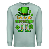 Seafoam Just here for the shenanigans St. Patrick's Premium Sweatshirt - OliviaCreatesArt