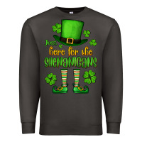 Smoke Just here for the shenanigans St. Patrick's Premium Sweatshirt - OliviaCreatesArt