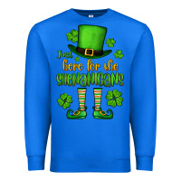 True Royal Just here for the shenanigans St. Patrick's Premium Sweatshirt - OliviaCreatesArt