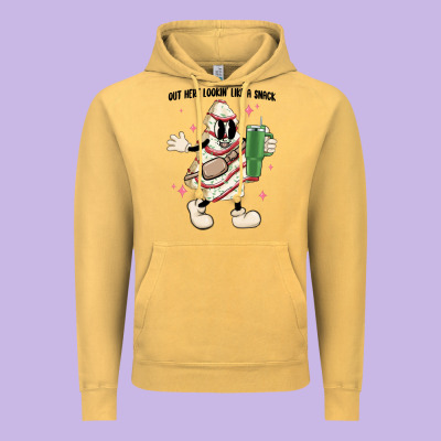 Out Here Lookin Like A Snack Vintage Hoodie Designed By Maliassmallbusiness