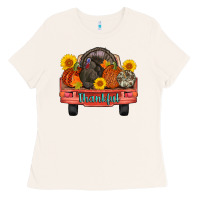Bone thankful turkey truck Ladies Tee - AdoDesignShop