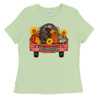 Matcha thankful turkey truck Ladies Tee - AdoDesignShop