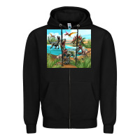 Black dinosaurs Zipper Hoodie - TumblerDesignByShophia