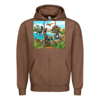 Chestnut dinosaurs Zipper Hoodie - TumblerDesignByShophia