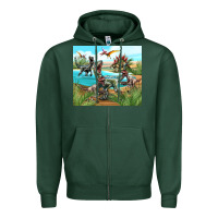 Sports Green dinosaurs Zipper Hoodie - TumblerDesignByShophia