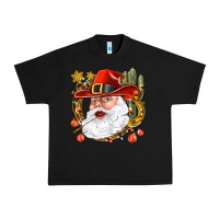 Black Cowboy Santa Urban Heavy Tee - NancyCooperArtShop
