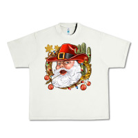 Pistachio Cowboy Santa Urban Heavy Tee - NancyCooperArtShop