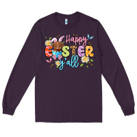 Plum happy easter yall Long Sleeve Tee - Artiststas