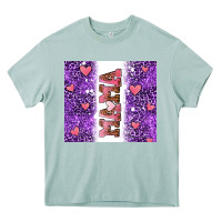 Arona purple leopard pink mama hearts Heavy Core Tee - AdoDesignShop