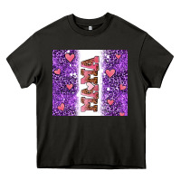 Asphalt purple leopard pink mama hearts Heavy Core Tee - AdoDesignShop