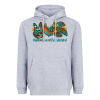 Heather Grey peace love thunderbird Heavyweight Hoodie - OliviaCreatesArt