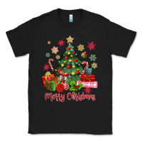 Black merry christmas tree with gift box Classic Tee - MaliasSmallBusiness
