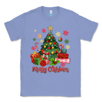 Colony Blue merry christmas tree with gift box Classic Tee - MaliasSmallBusiness