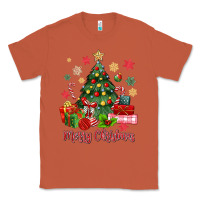 Copper merry christmas tree with gift box Classic Tee - MaliasSmallBusiness