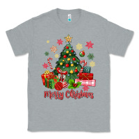 Heather Grey merry christmas tree with gift box Classic Tee - MaliasSmallBusiness