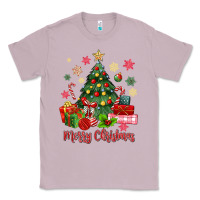 Lilac merry christmas tree with gift box Classic Tee - MaliasSmallBusiness
