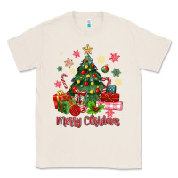 Natural merry christmas tree with gift box Classic Tee - MaliasSmallBusiness
