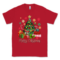 Red merry christmas tree with gift box Classic Tee - MaliasSmallBusiness