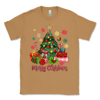 Toasted Coconut merry christmas tree with gift box Classic Tee - MaliasSmallBusiness