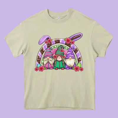 Easter Gnomes Rainbow Heavy Core Tee Designed By Artiststas
