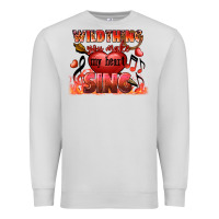 Dove Grey Valentine's Day wild thing you make my heart sing Premium Sweatshirt - FaDigitalArtStudio