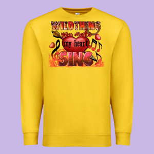 Valentine's Day Wild Thing You Make My Heart Sing Premium Sweatshirt Designed By Fadigitalartstudio
