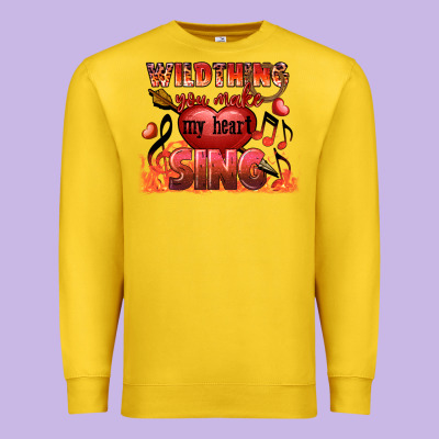 Valentine's Day Wild Thing You Make My Heart Sing Premium Sweatshirt Designed By Fadigitalartstudio