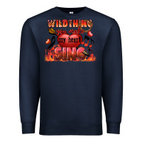 Navy Valentine's Day wild thing you make my heart sing Premium Sweatshirt - FaDigitalArtStudio