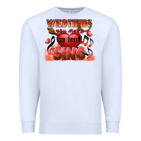 White Valentine's Day wild thing you make my heart sing Premium Sweatshirt - FaDigitalArtStudio