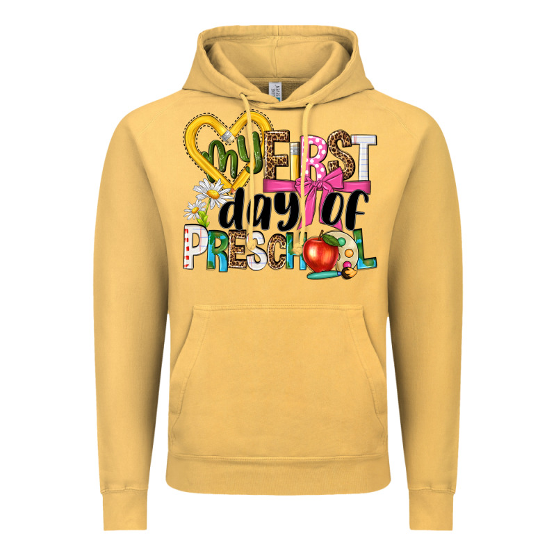 My First Day Of Preschool Vintage Hoodie by NancyCooperArtShop | Teevron