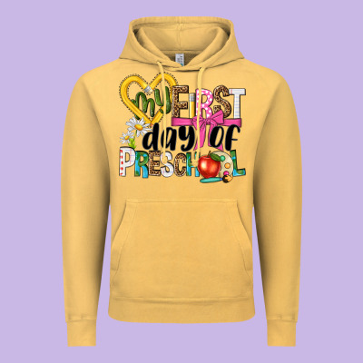 My First Day Of Preschool Vintage Hoodie Designed By Nancycooperartshop