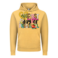 Vintage Mustard my first day of preschool Vintage Hoodie - NancyCooperArtShop