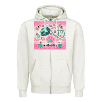 Oatmeal Heather #vettechlife Zipper Hoodie - TumblerDesignByShophia