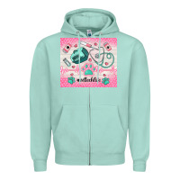 Seafoam #vettechlife Zipper Hoodie - TumblerDesignByShophia