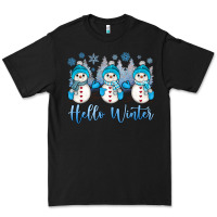 Black snowman hello winter Premium Tee - JahusDesignShop