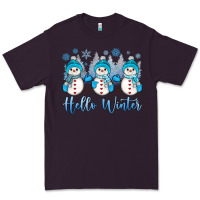 Plum snowman hello winter Premium Tee - JahusDesignShop