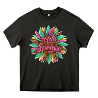 Asphalt hello spring sunflower Heavy Core Tee - Artiststas